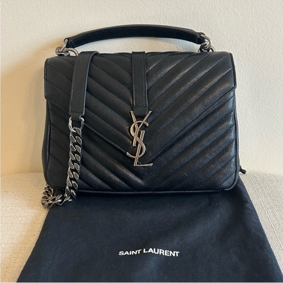 100% authentic Saint Laurent Black
College Bag. - Picture 1 of 14
